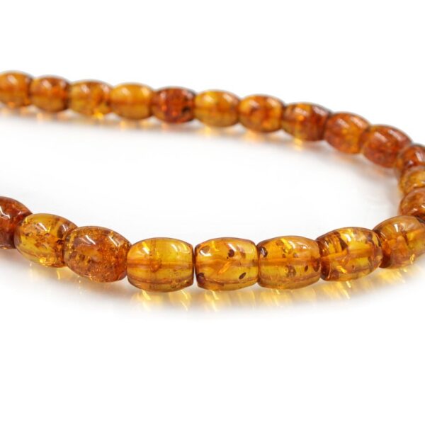 Baltic Amber strands drum shape size 15x12mm