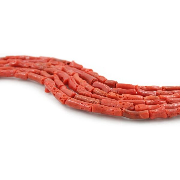 Mediterranean Coral gradation strands cylindrical shape