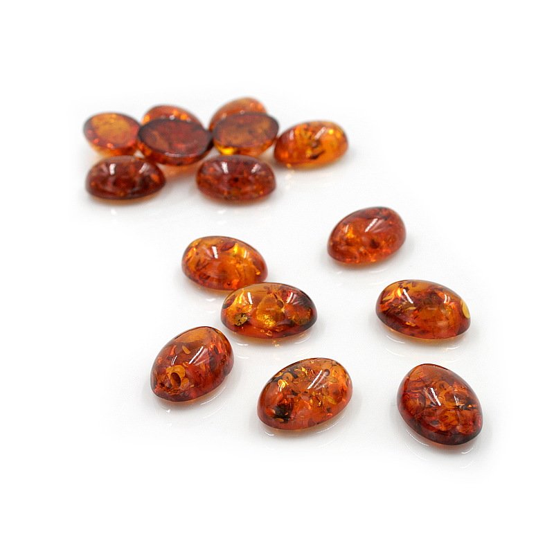 Baltic Amber cabochon oval shape size 22x16mm