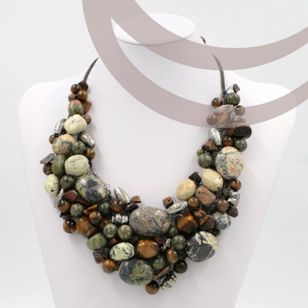 Silver Sterling Necklace with mixed stones