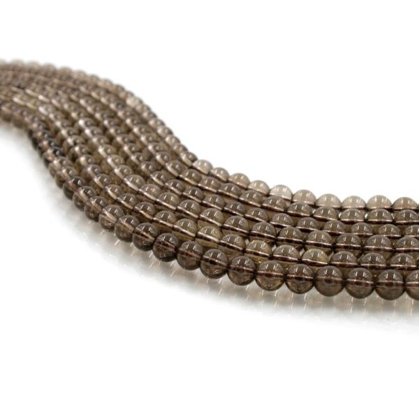 Smoky Quartz strands round beads 2mm to 20mm