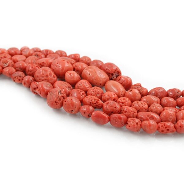 Mediterranean Coral strands gradation tumbles shape