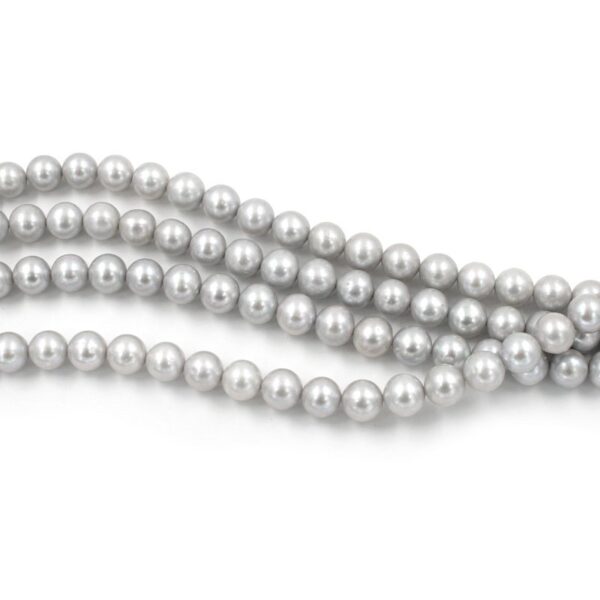 Fresh Water Pearls strands round shape size 11-12mm - Grey Color