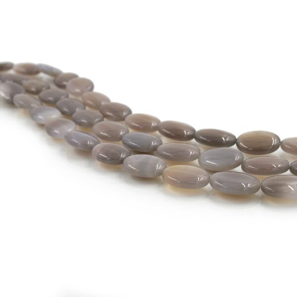 Agata grigia fili flat oval 20x15mm