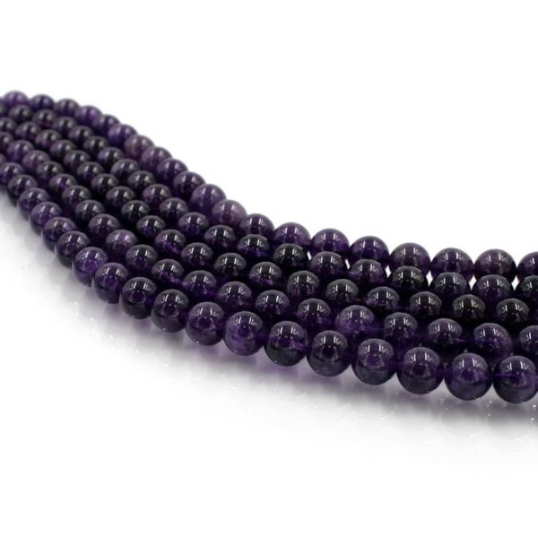 Amethyst strands round shape size 10mm