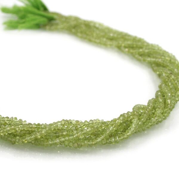 Peridoto fili rondelle sfaccettate 3½x2mm
