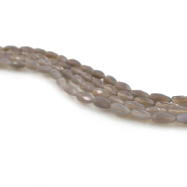 Agata grigia fili drop sfaccettati 12x6mm
