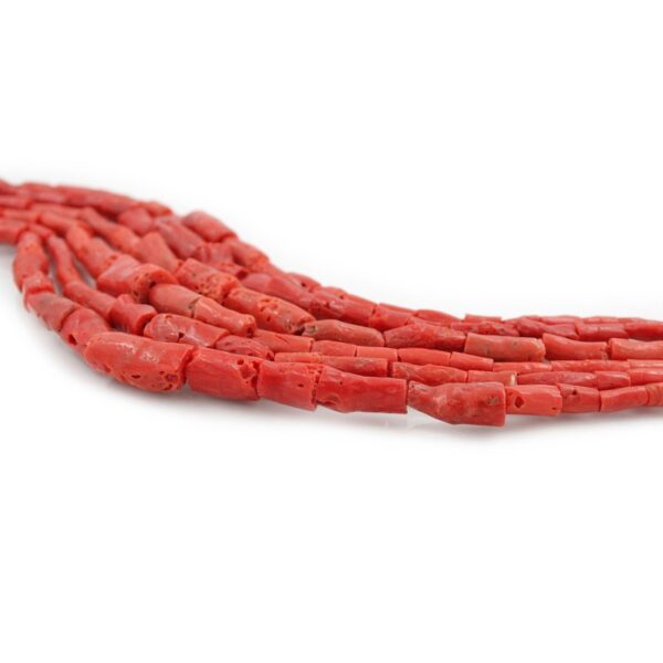 Mediterranean Coral gradation strands cylindrical shape
