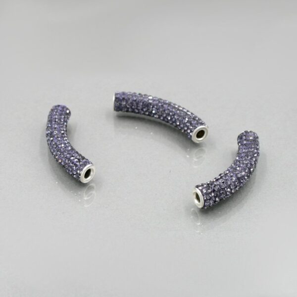 Tubi zirconati color viola 48mm