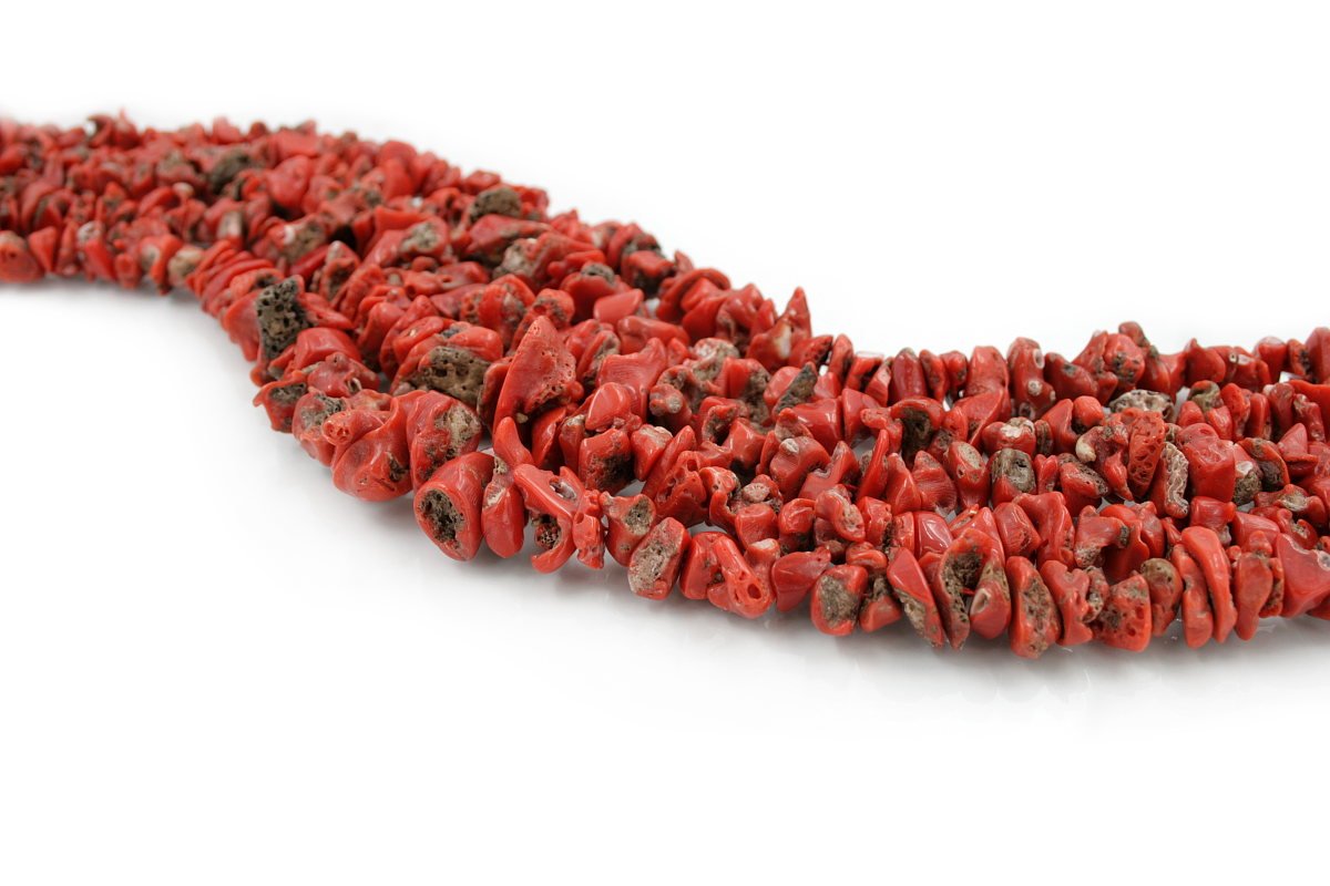 Mediterranean Coral strands big chips shape
