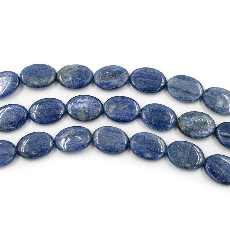 Cianite fili flat oval 25x18mm - Qualità A