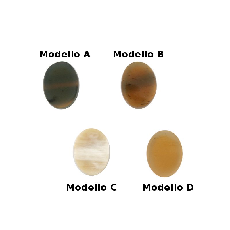 Piastra in corno ovali 20x15mm