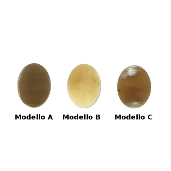 Piastra in corno ovali 40x30mm