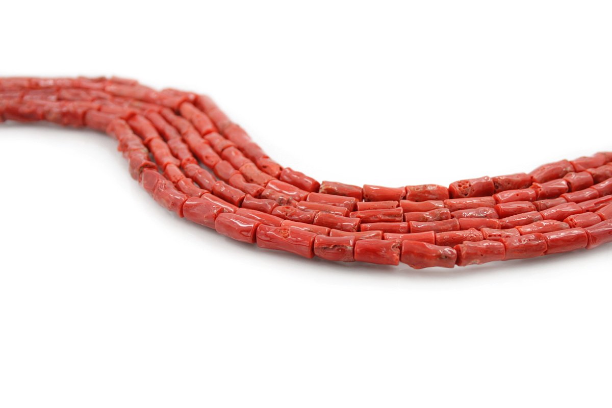 Mediterranean Coral equel and gradation strands cylindrical shape