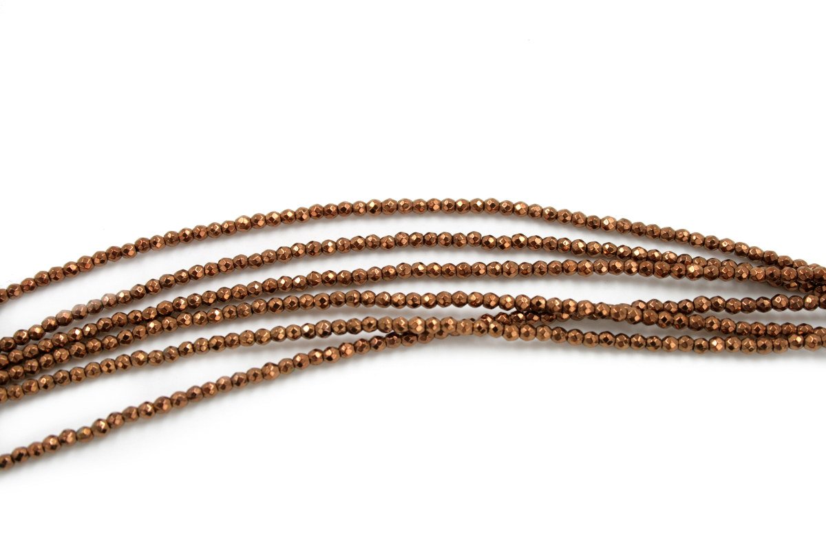 Ematite fili round sfaccettati 2mm - Rame