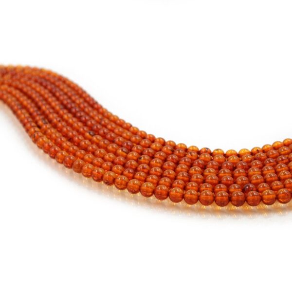 Baltic Amber Strands round shape size 5mm