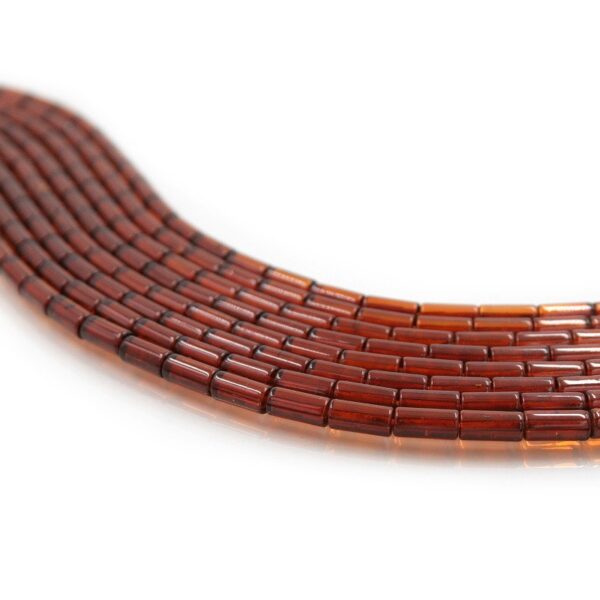 Baltic Amber strands cylindrical shape size ~8x4mm