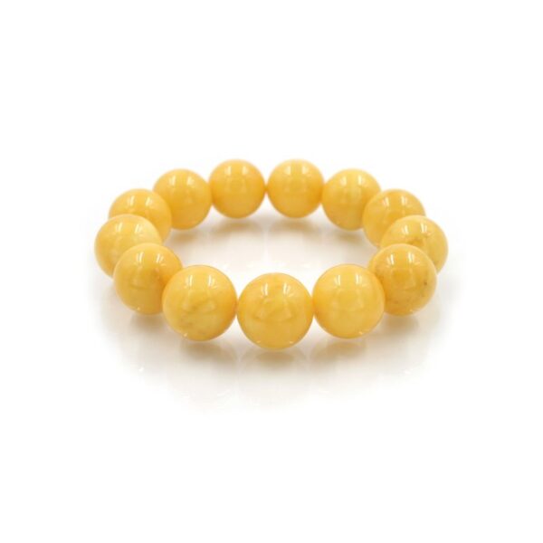 Ambra Baltica Gialla pressata bracciale elastico