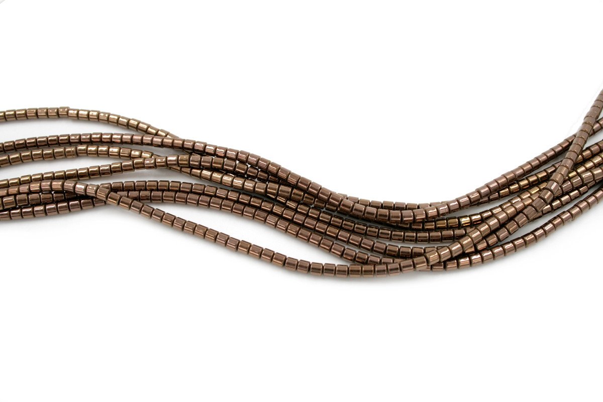 Ematite fili cilindri 3mm - Color Rame