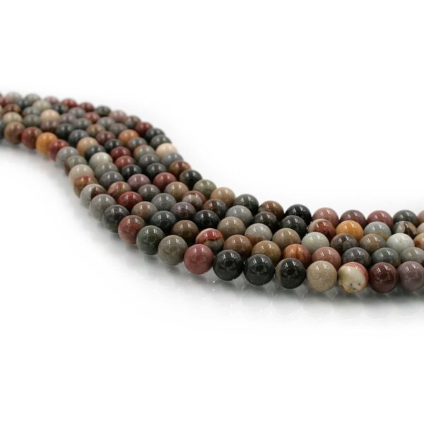 Multicolor Jasper strands round beads 8mm to 10mm