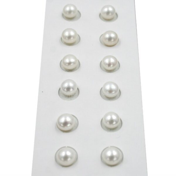 Fresh Water Pearls pairs button shape size 5½-6mm