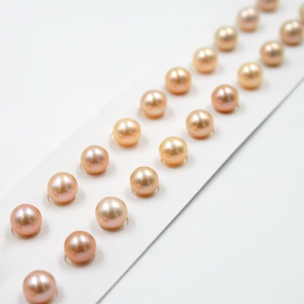 Fresh Water Pearls pairs round shape size 6½-7mm - Natural Color