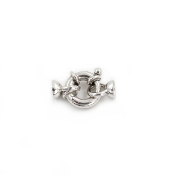Sterling silver spring ring clasp size 12mm with cups 6mm diameter