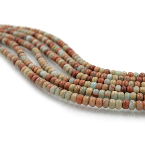 Imperial Jasper strands washer shape size 6x4mm