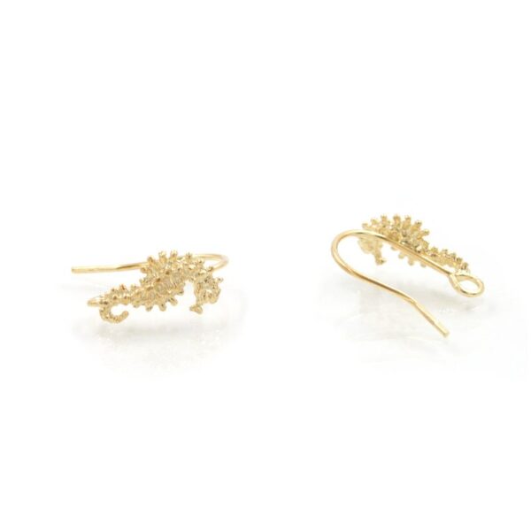 Sterling silver earrings Waterhorse shape with hook