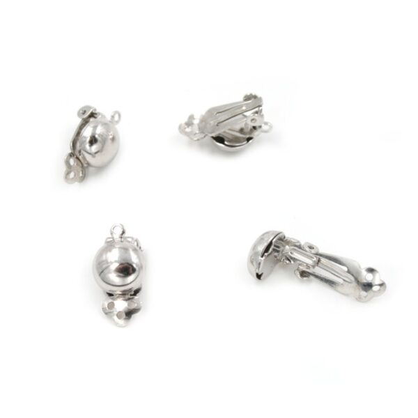 Sterling silver pressure earrings emisphere shape size 10mm