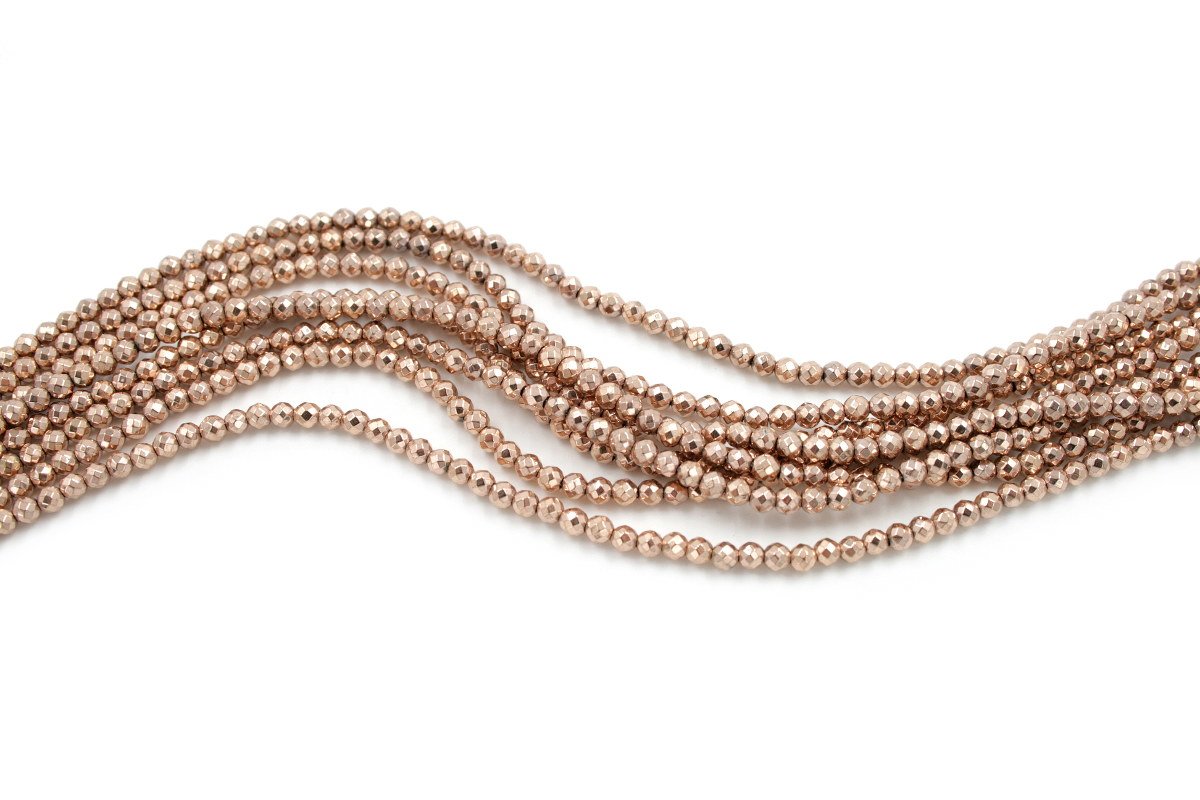 Ematite fili round sfaccettati 3mm - Rosè