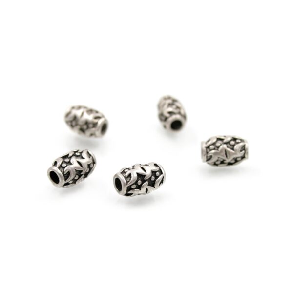 Sterling silver spacer cylindrical shape size 10x7mm