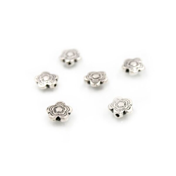 Sterling silver spacer flat flower shape size 8mm