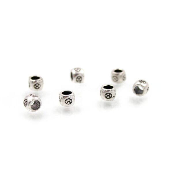Sterling silver spacer cylindrical shape size 5x4mm
