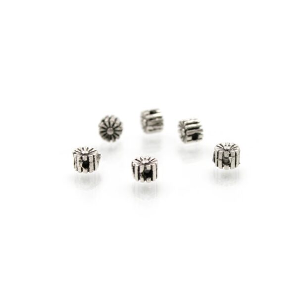 Sterling silver spacer flower washer shape size 4mm