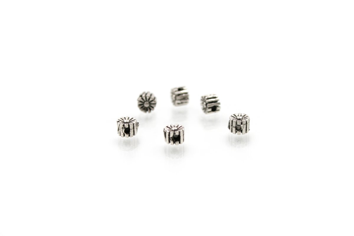 Sterling silver spacer flower washer shape size 4mm