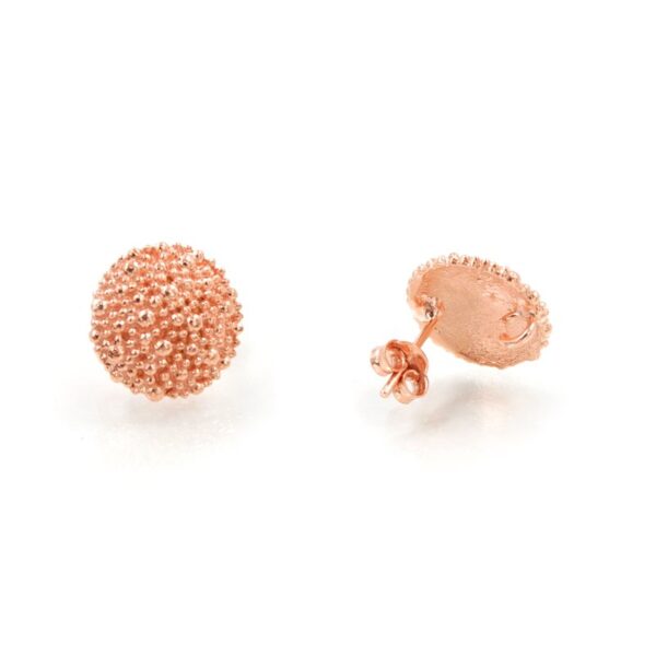 Sterling silver earrings round shape size 14mm - with Hook