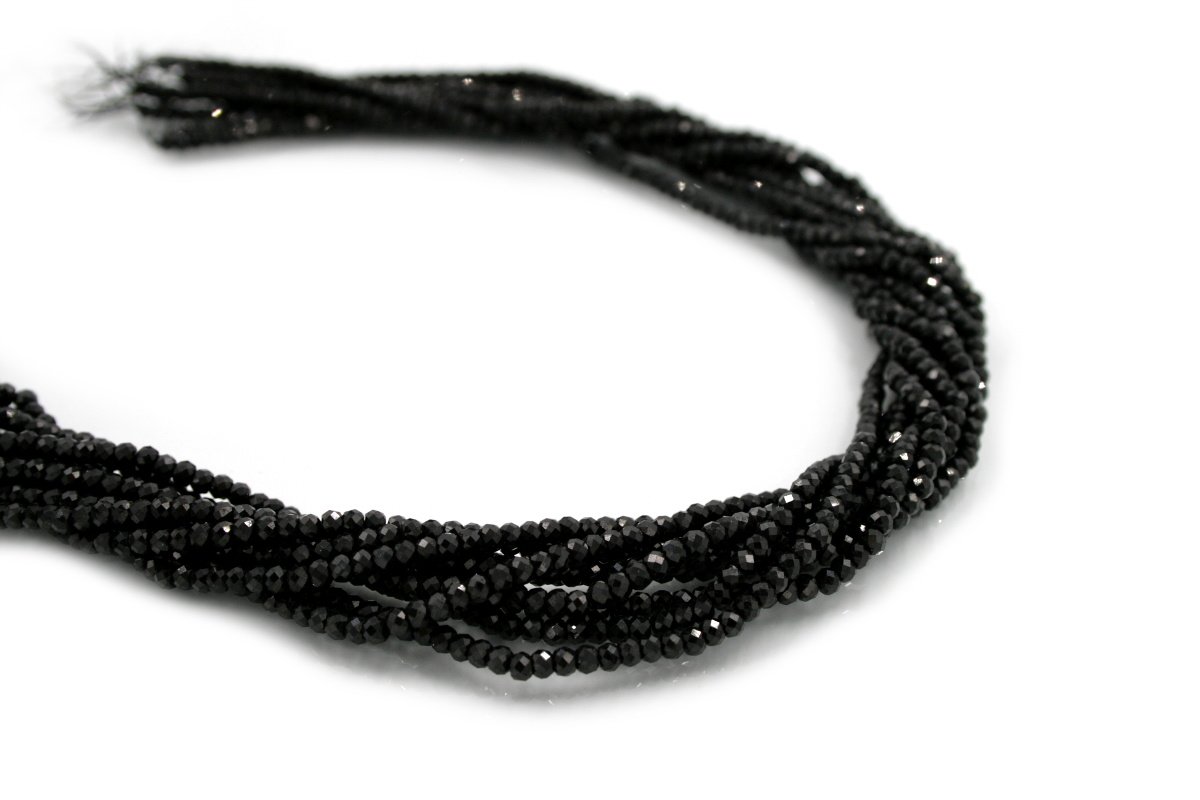 Spinel strands faceted washer shape size 2x3mm