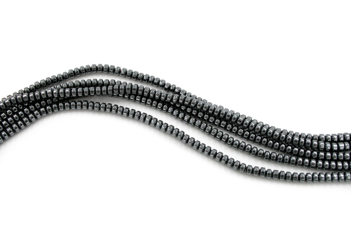 Hematite strands washer shape size 3x2mm