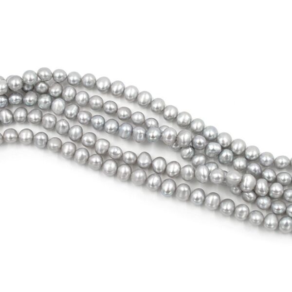 Fresh Water Pearls strands baroque shape size 8-8½mm - Grey Color