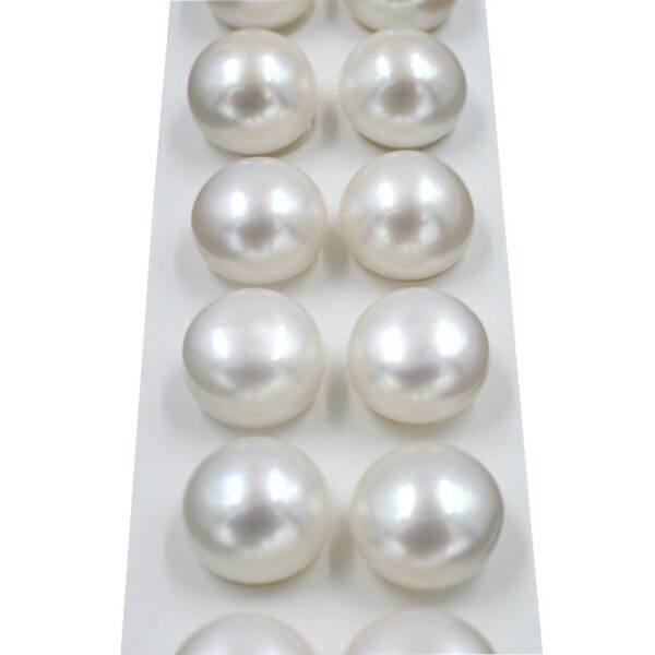 Fresh Water Pearls pairs button shape size 13-13½mm