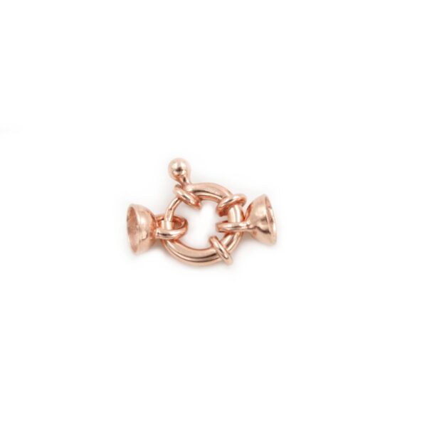 Sterling silver spring ring clasp size 10mm with cups 6mm diameter