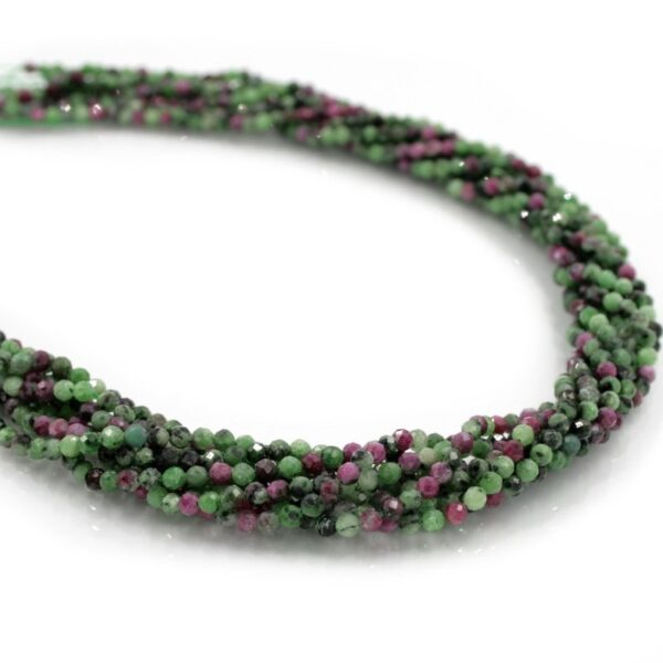 Ruby-Zoisite strands round shape size 3mm