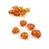 Baltic Amber smooth heart shape - Flat Base