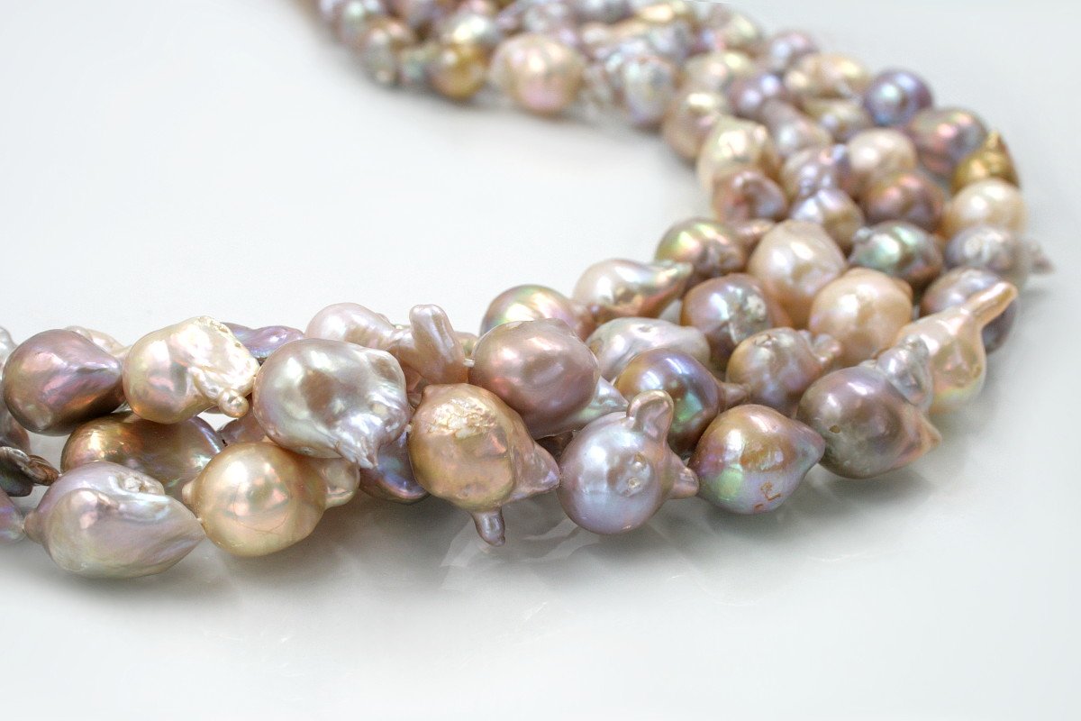 Perle d'acqua Dolce barocche fili 14-15mm - Multicolor
