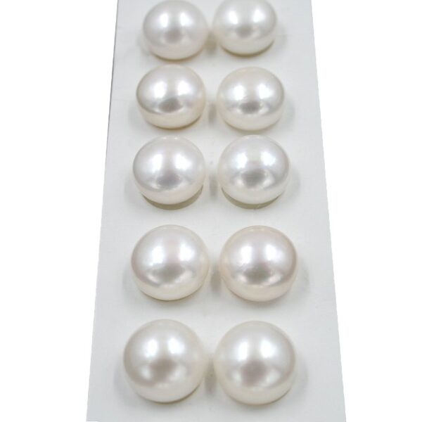 Fresh Water Pearls pairs button shape size 11-12mm