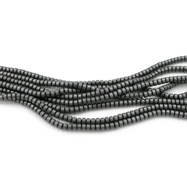 Hematite strands frosted washer shape size 4x3mm