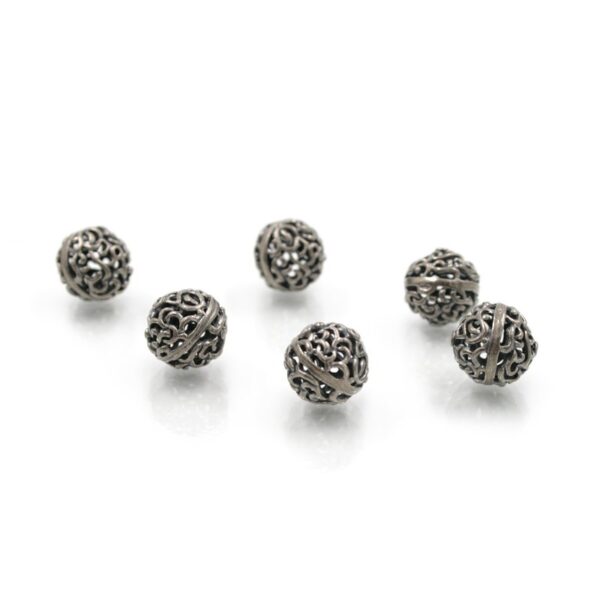 Sterling silver spacer engraved ruund shape size 13mm