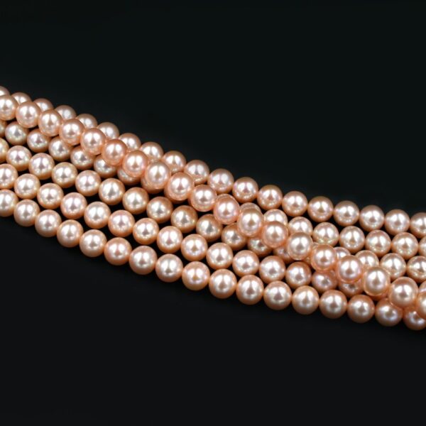 Perle d'acqua Dolce fili round 7-7½mm - Color Naturale