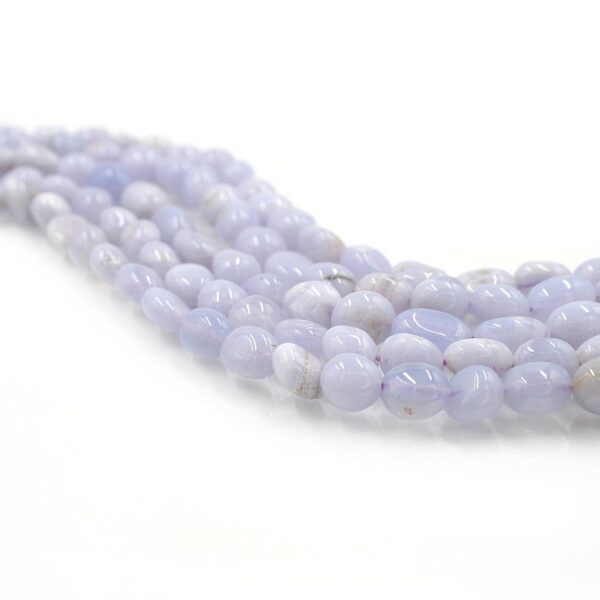 Blue lace agate fili sassi ~ 10x7mm